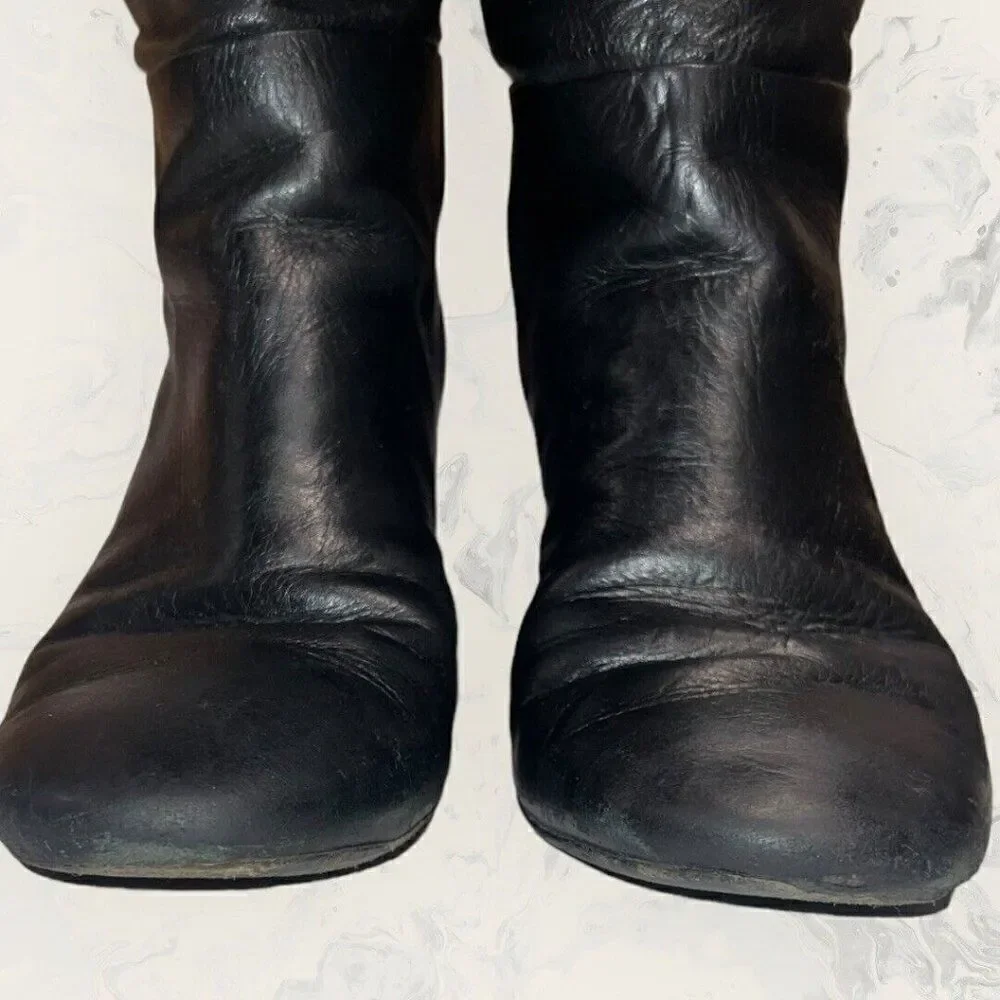 Tory Burch Brooke Slouchy 75mm Boot Nappa Leather Perfect Black Size 9.5M ($550)